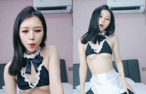 顶级颜值极品小妞女仆装啪啪,特写舔弄大屌口活很棒,撩起内衣露奶子,主动上位骑坐,大屌爆插粉穴1